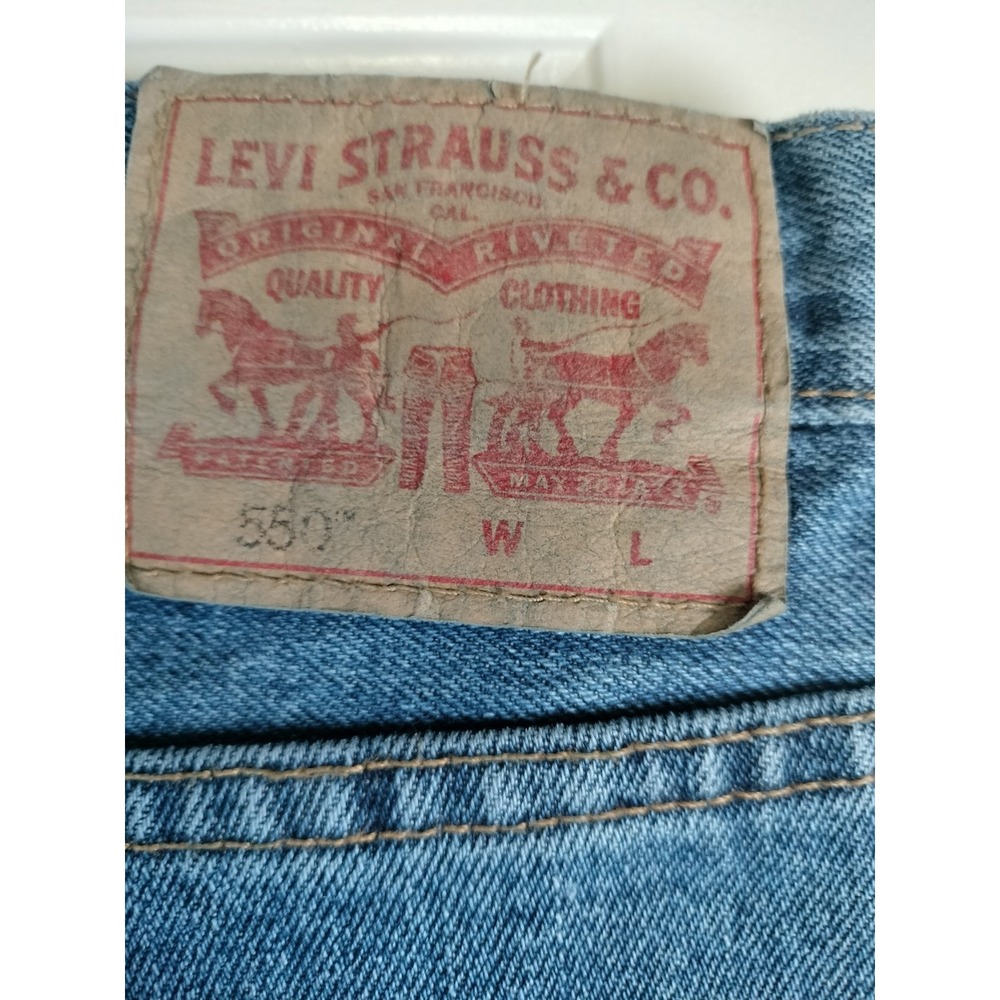 Levi's 550 Jeans Mens 46x29 Blue Relaxed Fit Cotton Denim Pants - Picture 3 of 15